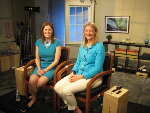 Kristie Swenson, left, recently talked food and farming during a media tour in New York City.